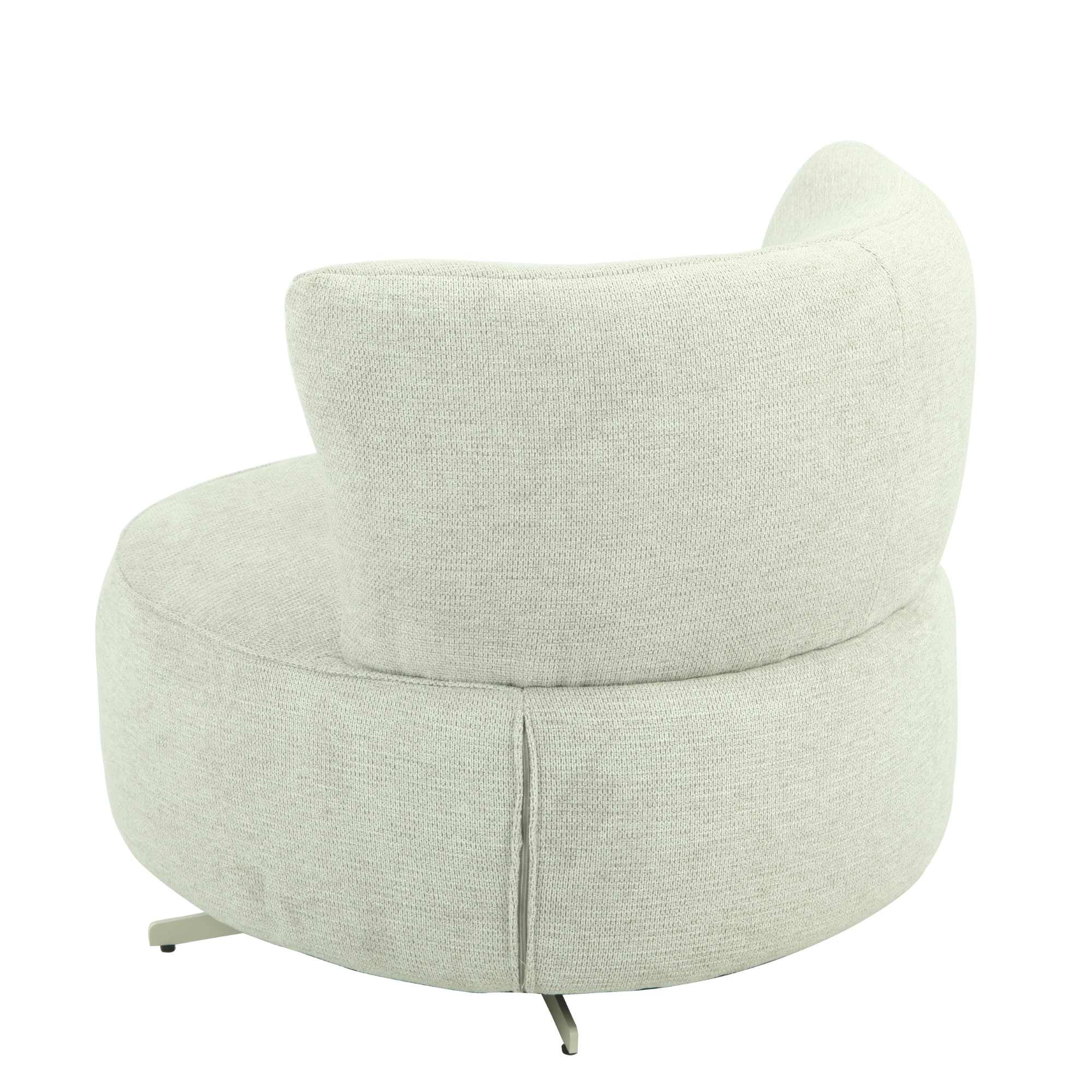 Fauteuil Julia | Draaibaar | Lichtgrijs stof