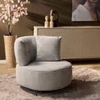 Fauteuil Julia | Draaibaar | Lichtgrijs stof