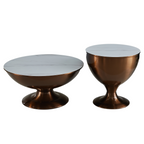 Salontafel Ava | Set van 2 | Marmer & Brons