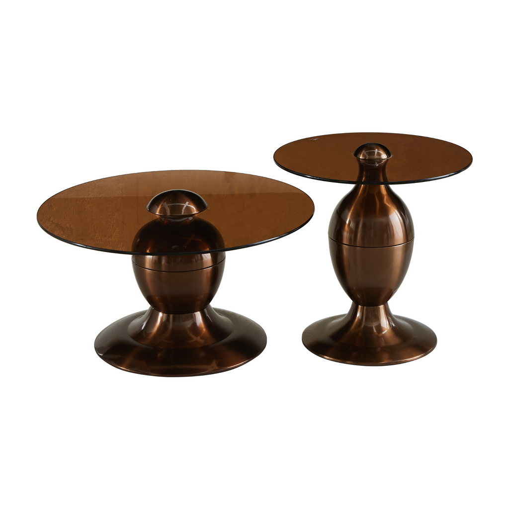 Salontafel Ava | Set van 2 | Marmer & Brons