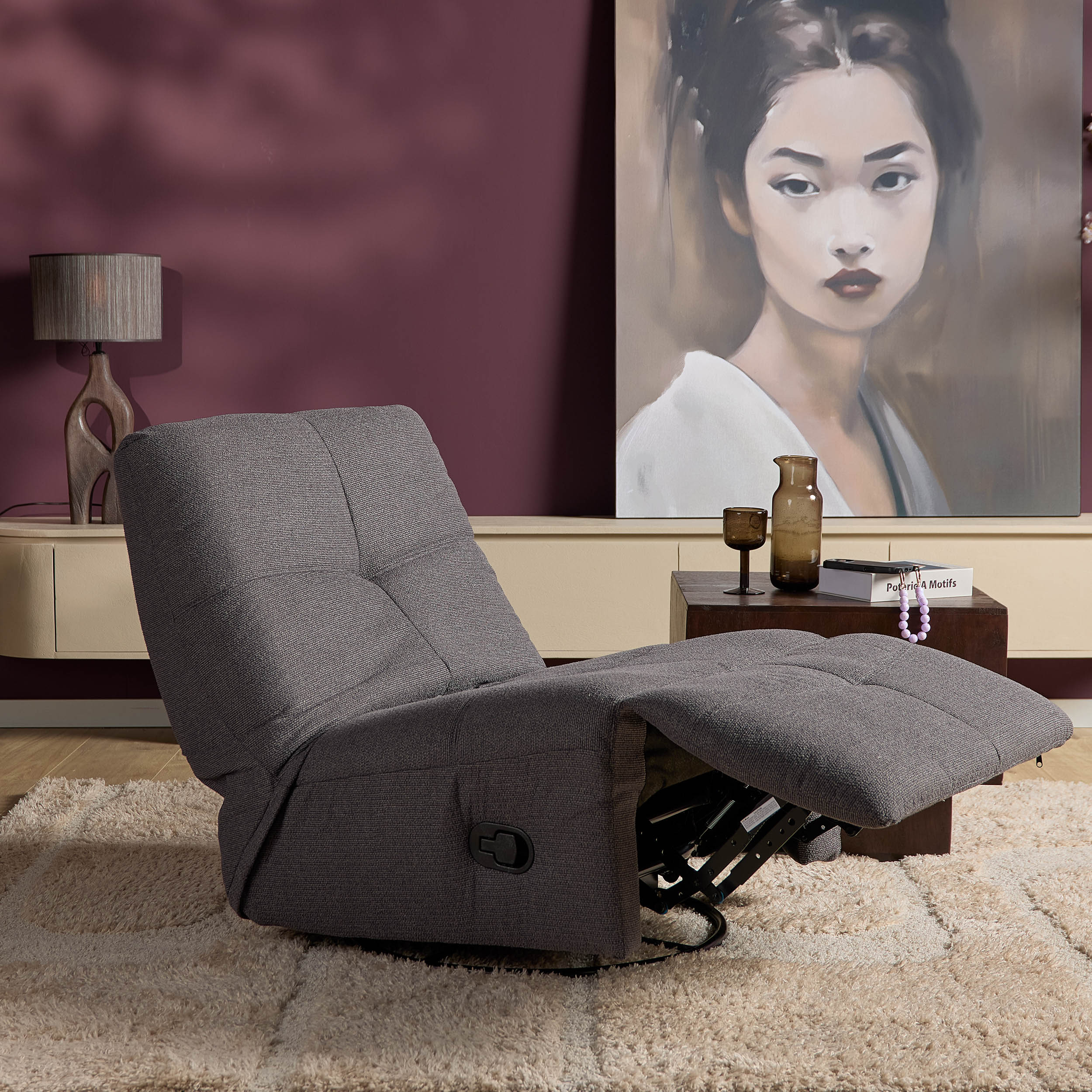 Fauteuil Lazy | Draaibaar | Taupe