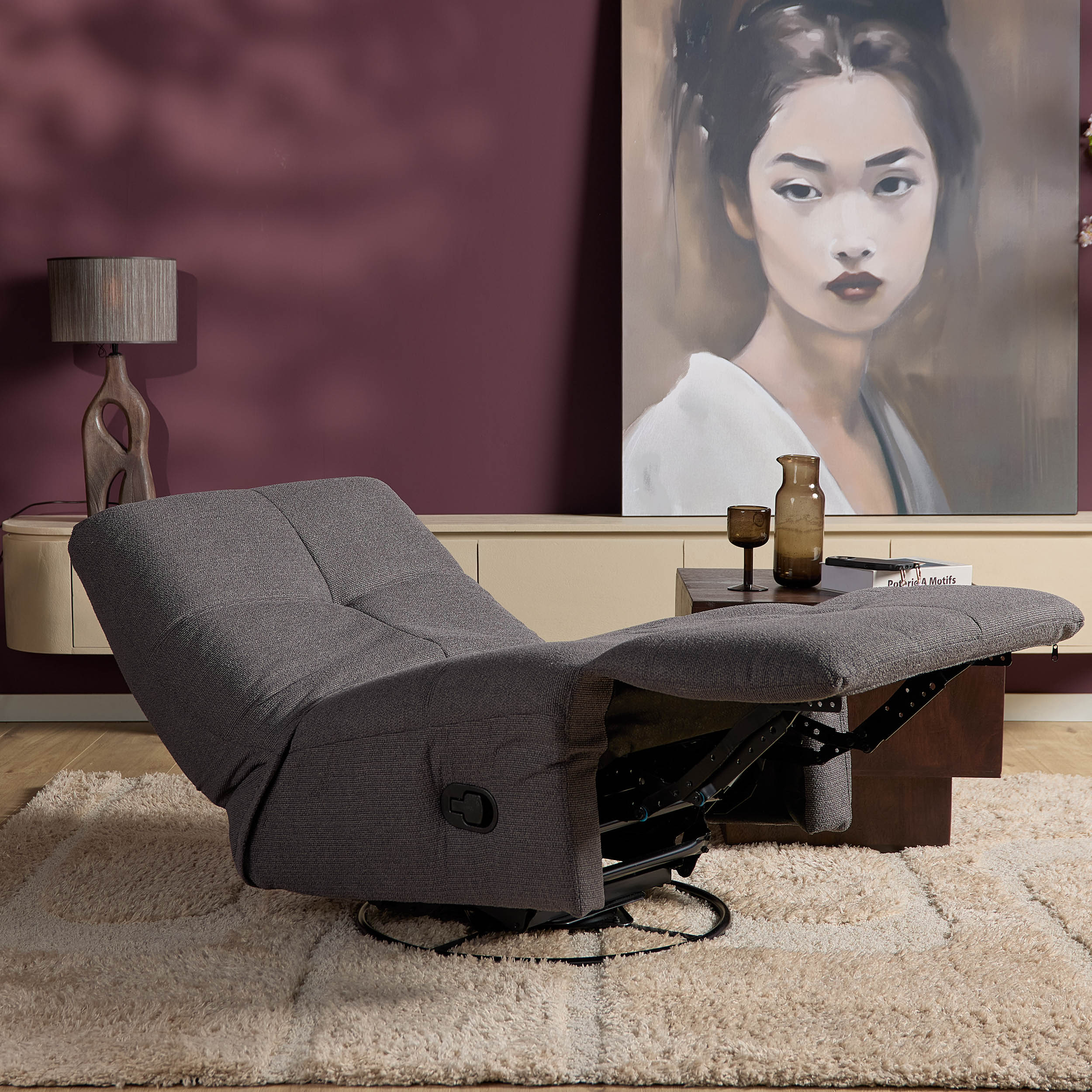 Fauteuil Lazy | Draaibaar | Taupe