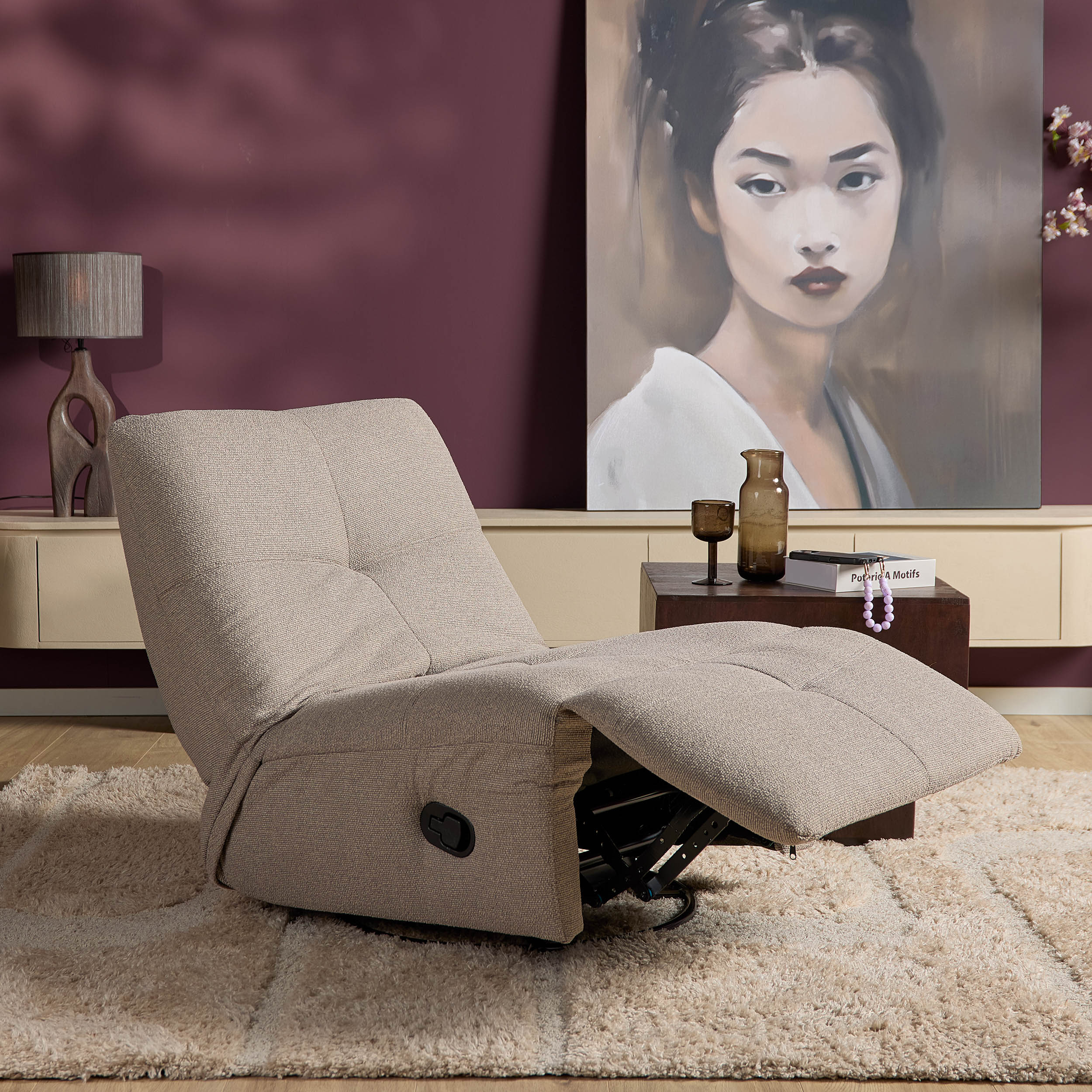 Fauteuil Lazy | Draaibaar & Kantelbaar | Light Grey