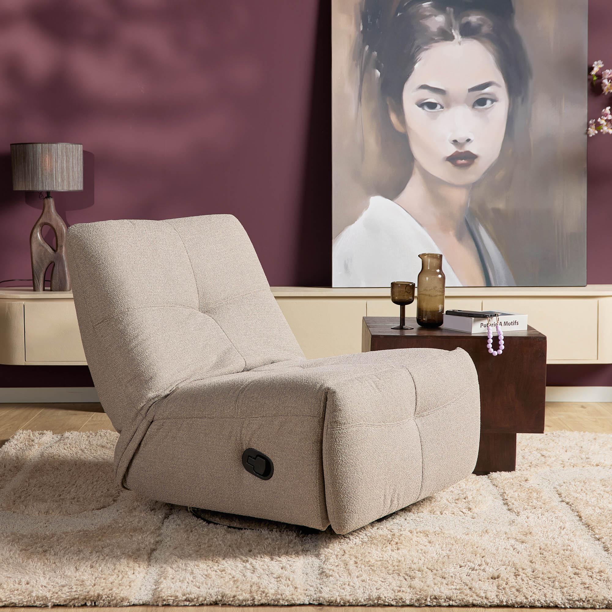 Fauteuil Lazy | Draaibaar & Kantelbaar | Light Grey