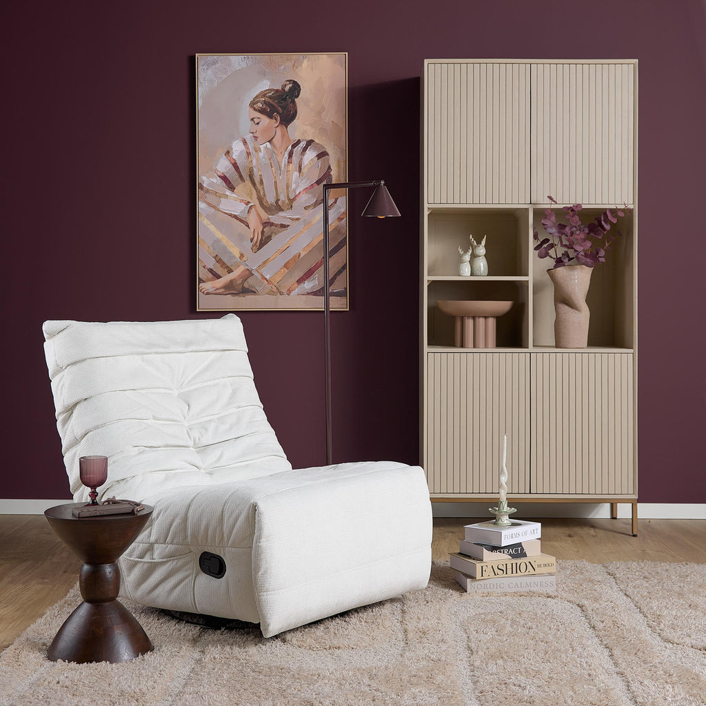 Relaxfauteuil Zen | Draaibaar | Bekleding geplooid