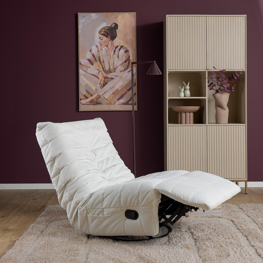 Relaxfauteuil Zen | Draaibaar | Bekleding geplooid