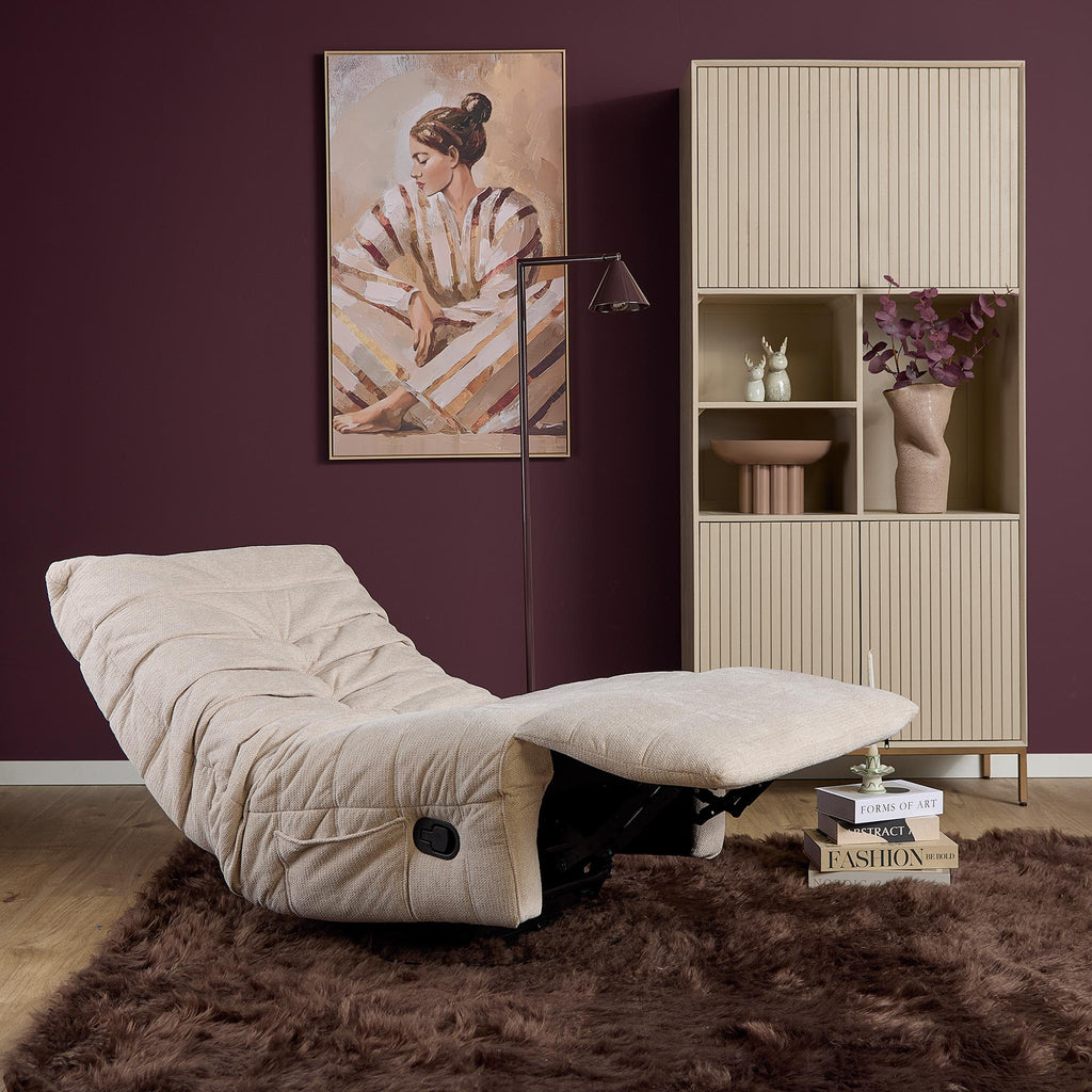 Relaxfauteuil Zen | Draaibaar | Plissé bekleding