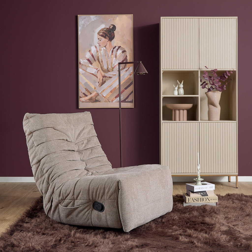 Relaxfauteuil Zen | Draaibaar | Geplooide bekleding