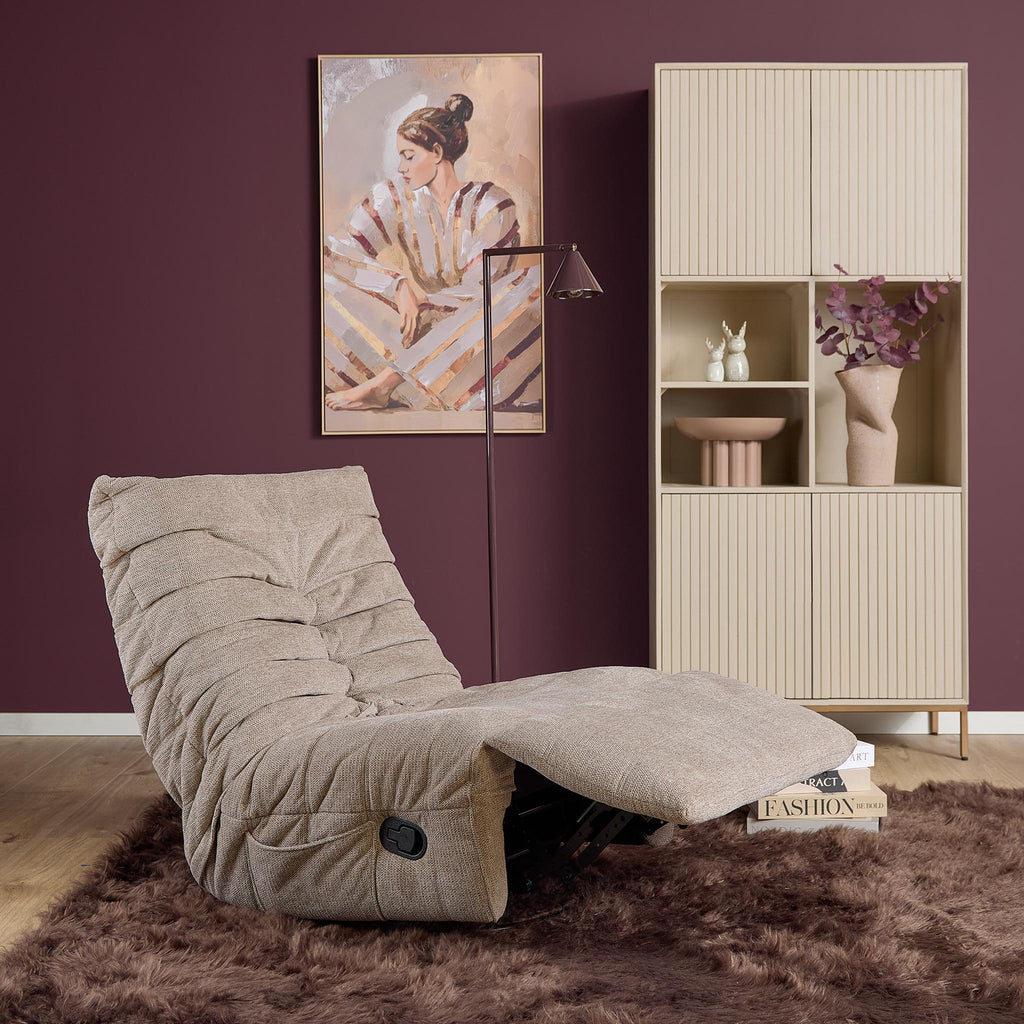 Relaxfauteuil Zen | Draaibaar | Geplooide bekleding