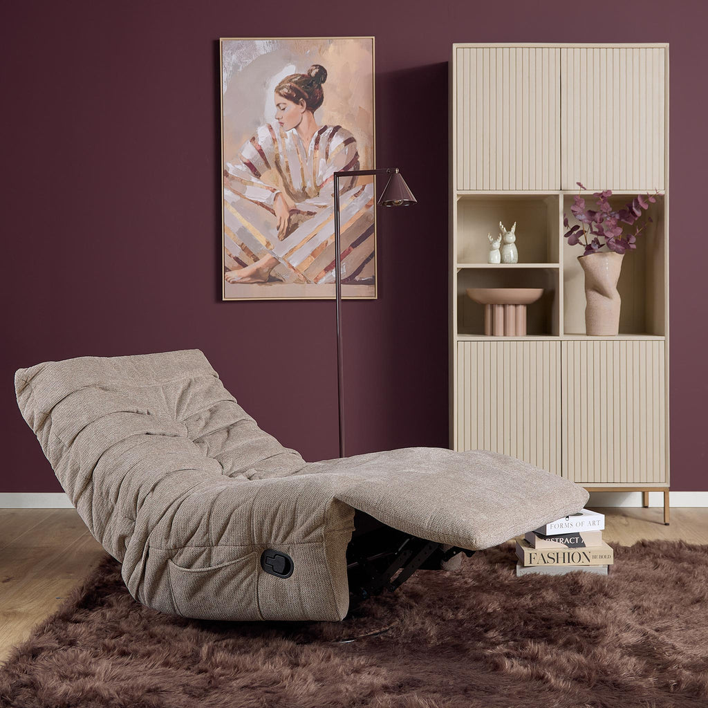 Relaxfauteuil Zen | Draaibaar | Geplooide bekleding