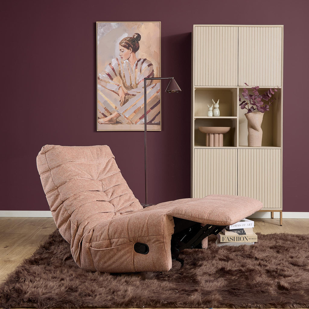 Relaxfauteuil Zen | Draaibaar | Geplooide stof