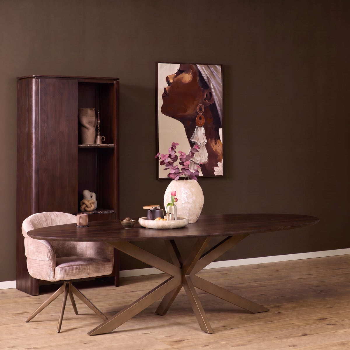 Eiken eettafel Ferris ovaal 210 cm