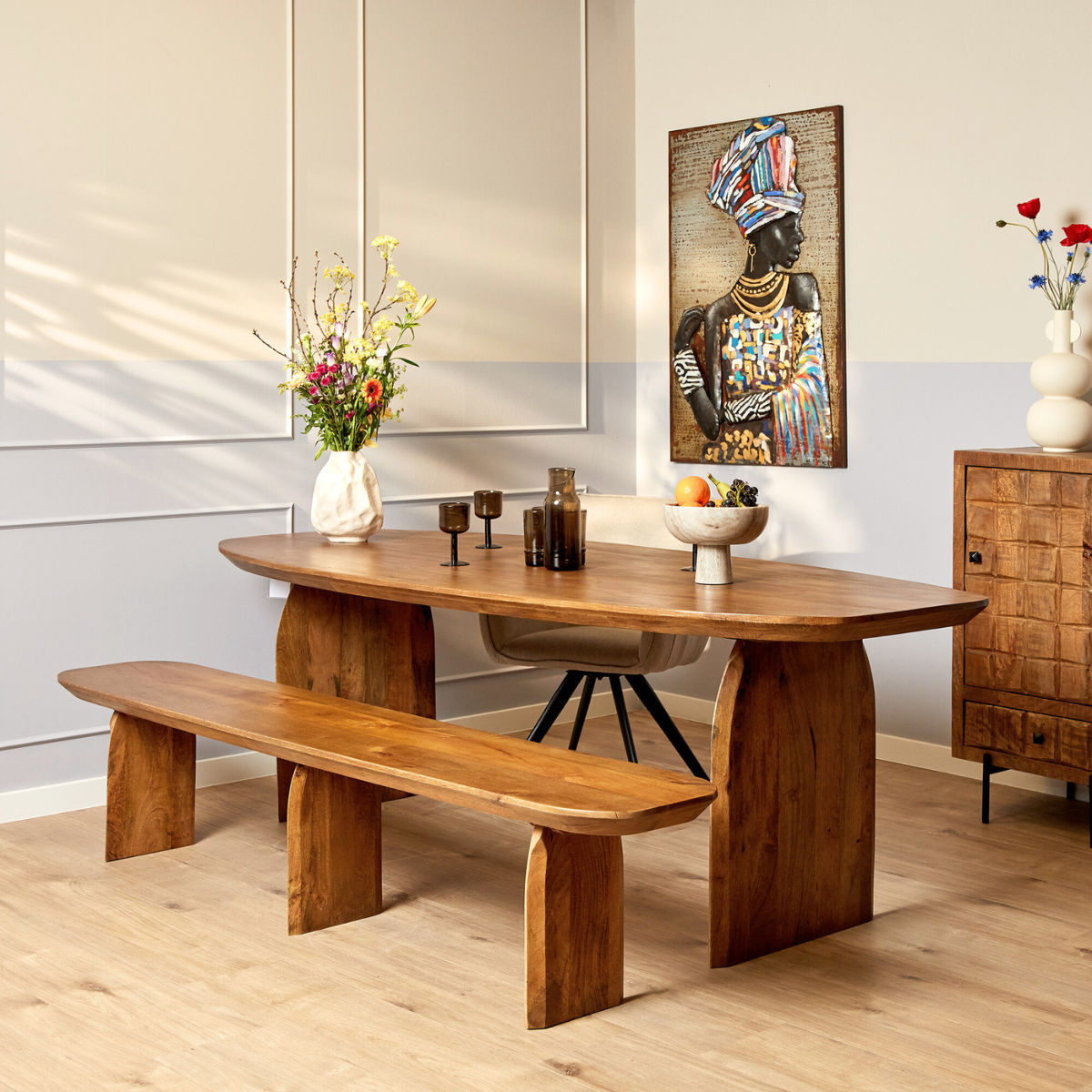 Eetkamertafel Tense | Massief mango | 300x100