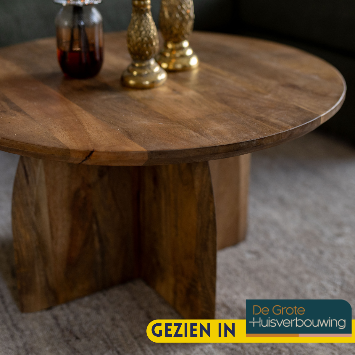Salontafel Tense | Massief Mango | 70x70 cm