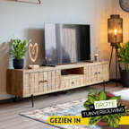 Tv meubel Brandy | Mangohout | 220 cm