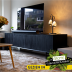 Tv meubel Madison | 4-Deuren | Mango zwart