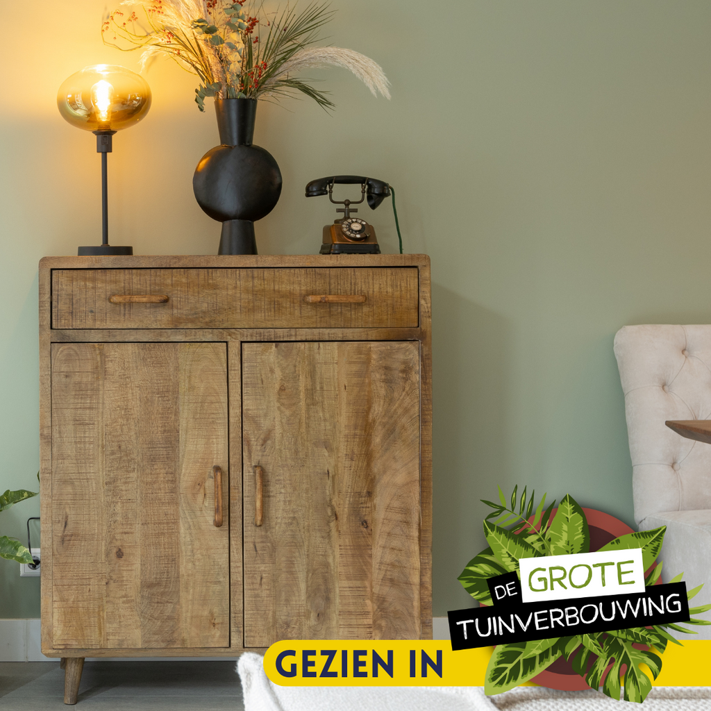 Kabinet Omaha | Mangohout | 1 Lade | 2 Deuren