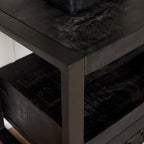 Tv meubel Boaz Black | 4 laden | Mangohout zwart