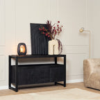 Dressoir Boaz Black | Mangohout | Zwart