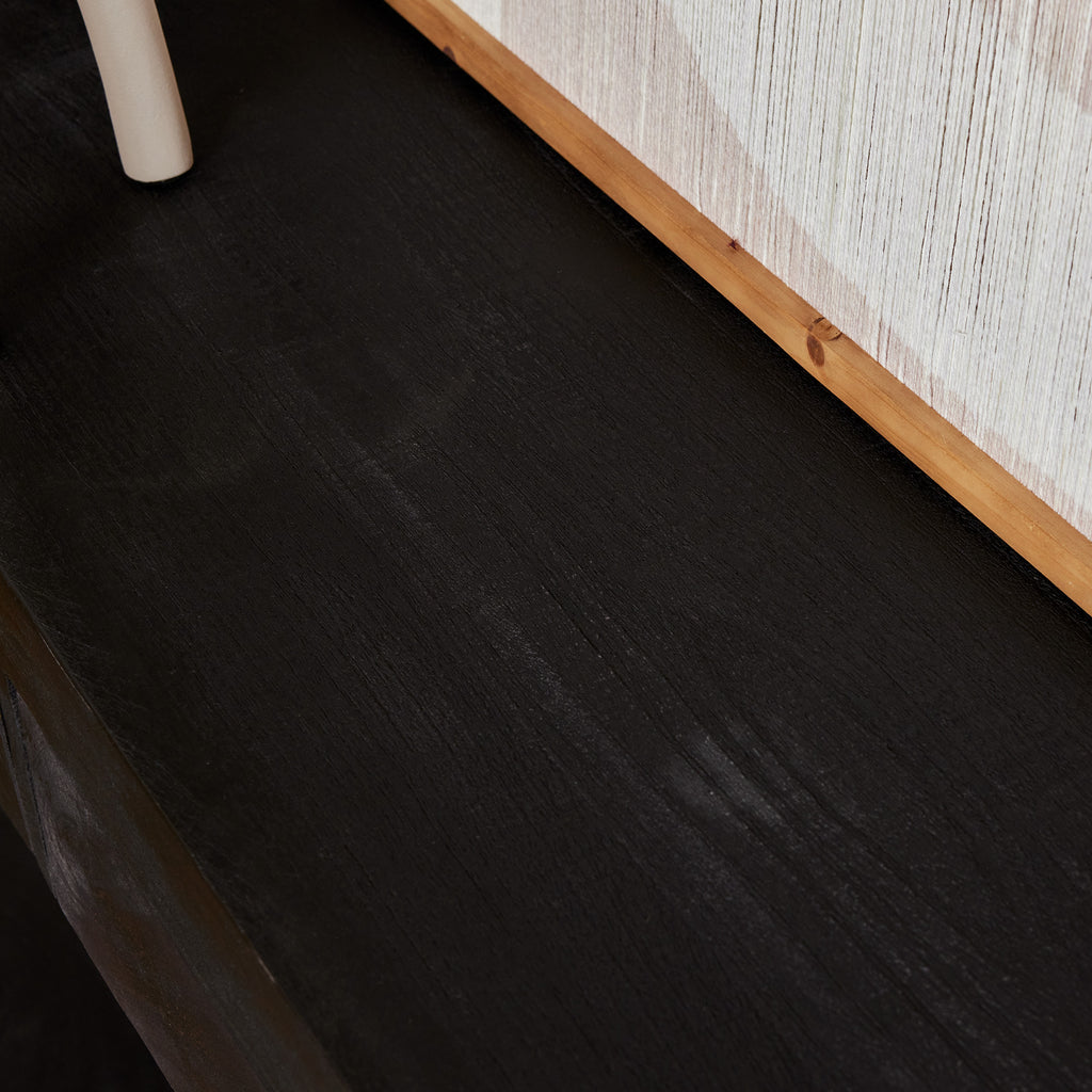 Sidetable Boaz | 2 Laden | Mangohout Zwart