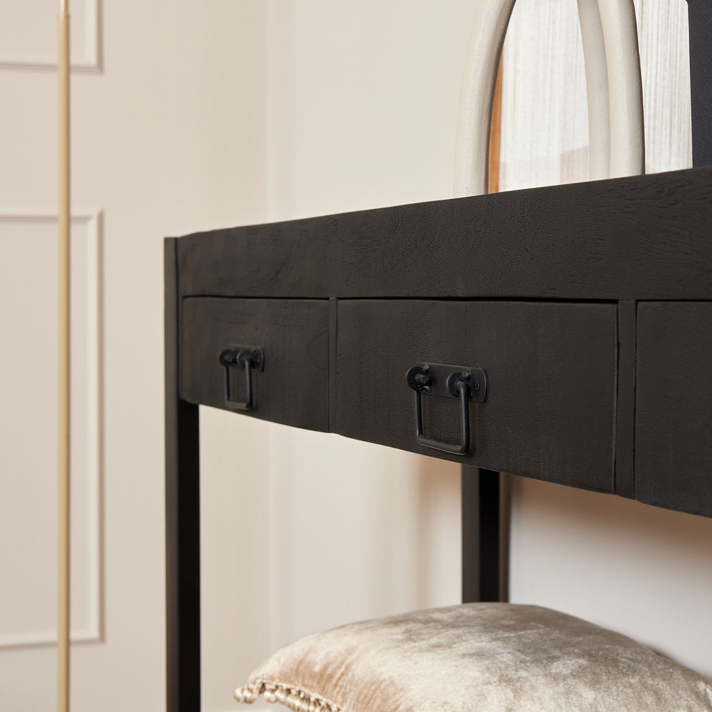Sidetable Boaz Black | 3 Laden | Mangohout