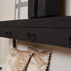 Sidetable Boaz | 4 Laden | Mangohout Zwart