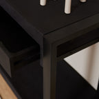 Sidetable Boaz | 4 Laden | Mangohout Zwart