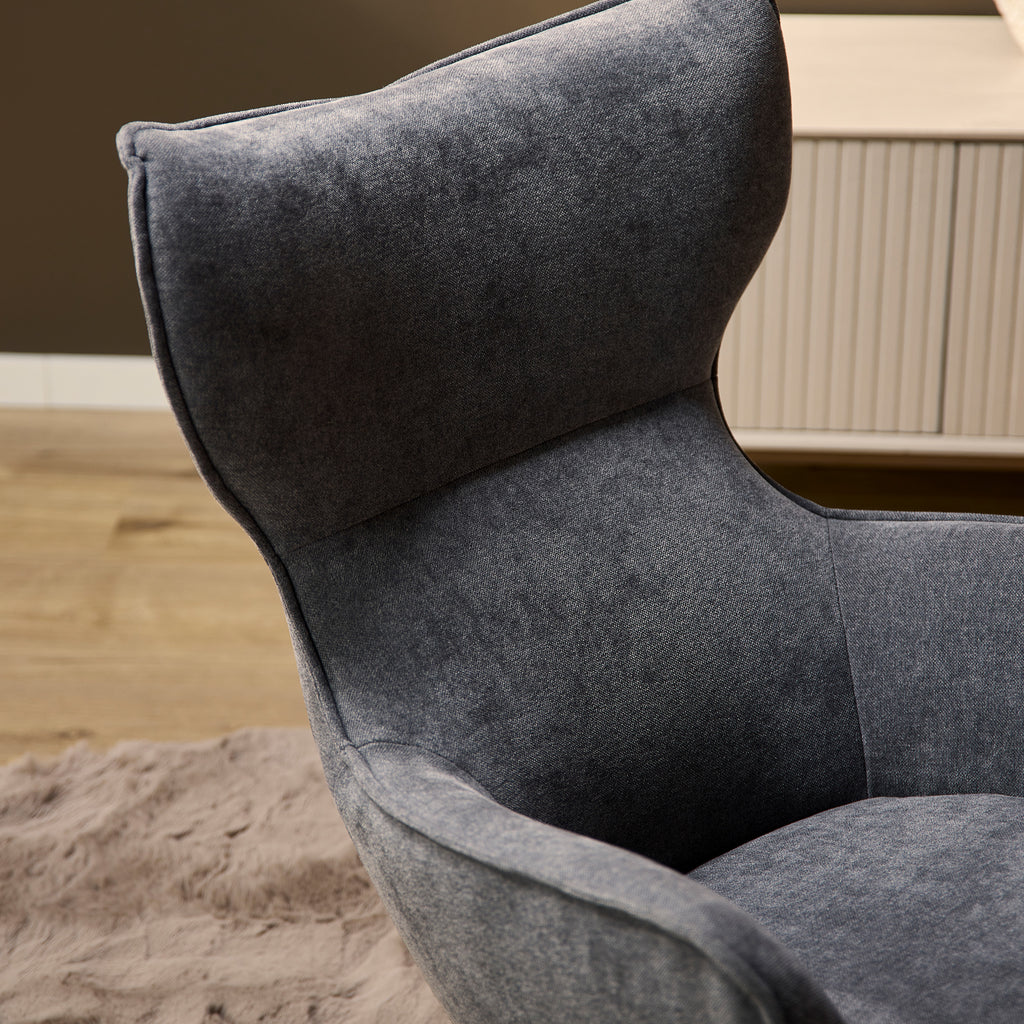 Fauteuil Julia | Draaibaar | Antraciet Stof